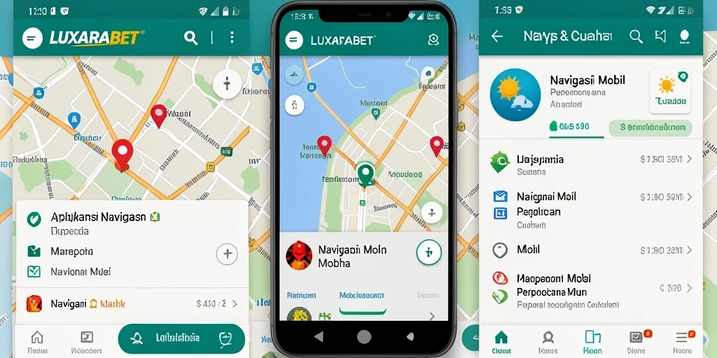 Antarmuka LUXARABET yang sederhana dan intuitif untuk navigasi mobil.