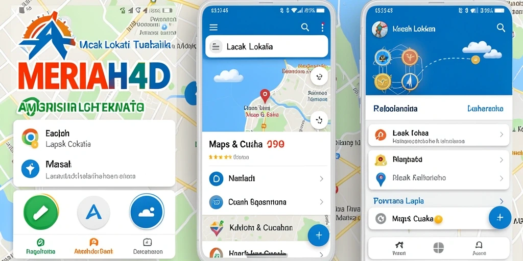 Tampilan antarmuka aplikasi MERIAH4D untuk pelacakan lokasi.