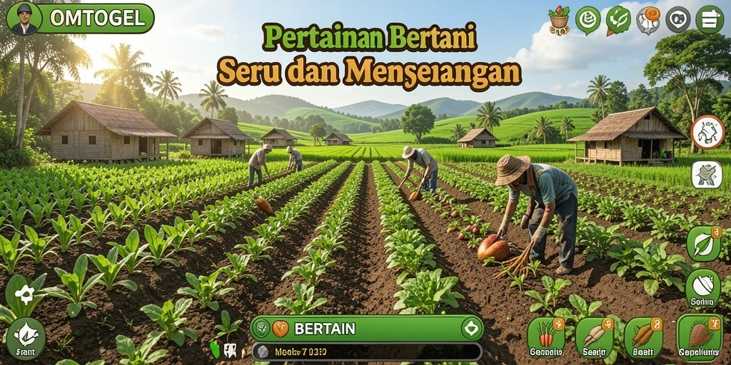 Tampilan antarmuka OMTOGEL yang menarik dan intuitif dalam bertani.