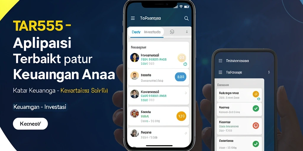 Tampilan antarmuka pengguna aplikasi TAR555 untuk investasi yang menarik.
