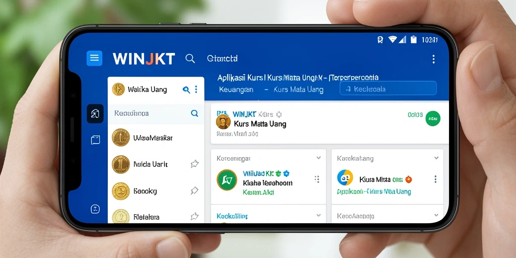 Antarmuka sederhana WINJKT dengan fitur Kurs Mata Uang.